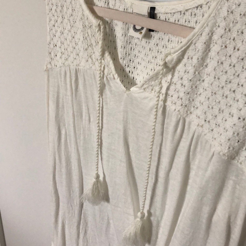 Anthropologie cream top